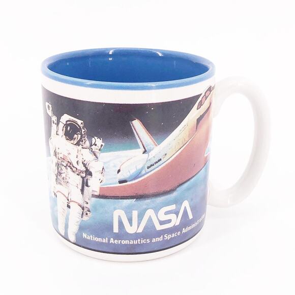 NASA National Aeronautics and Space Administration coffee mug 90s 1990s vintage - Picture 1 of 4